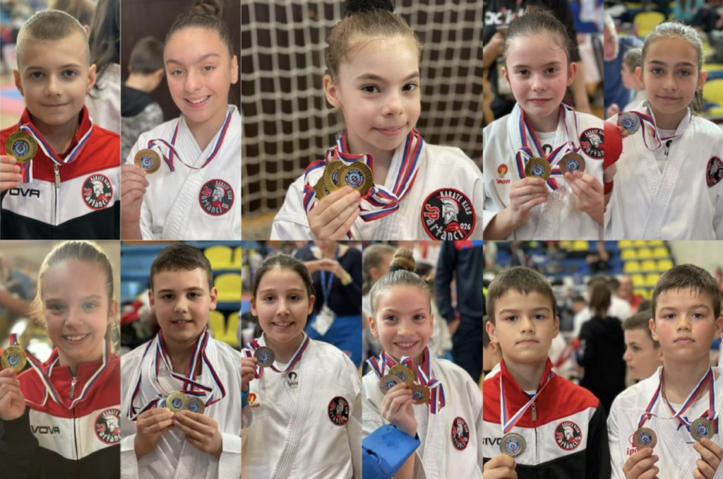 ПАЛАНАЧКИ СПАРТАНЦИ ОСВОЈИЛИ 20 МЕДАЉА НА КАРАТЕ ПРВЕНСТВУ СРБИЈЕ У МЛАДЕНОВЦУ
