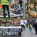 СТУДЕНТИ ИЗ КРАГУЈЕВЦА И ЈАГОДИНЕ НА СВОМ МАРШУ ПРОШЛИ КРОЗ ПАЛАНКУ